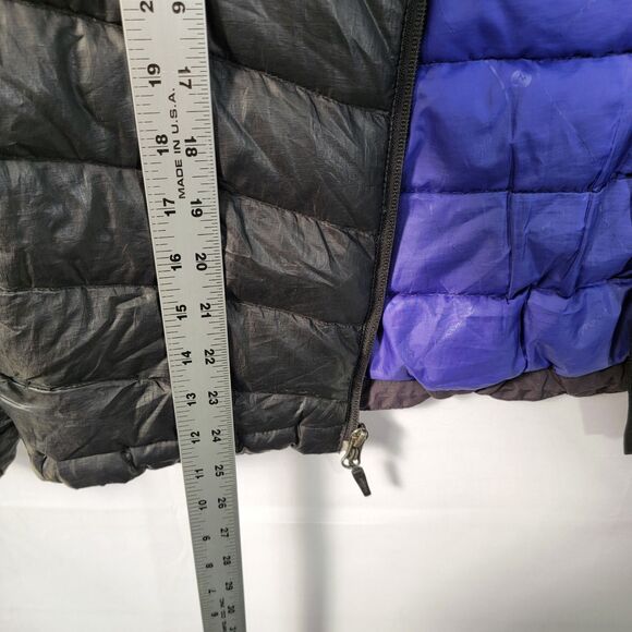 Marmot Black Purple Lined Puffer 100% Duck Down Insulated Jacket M - FLAWED - Picture 7 of 7